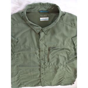 Columbia‎ Outdoor Performance Long-sleeved Shirt Men's Vented 2XL Military Green